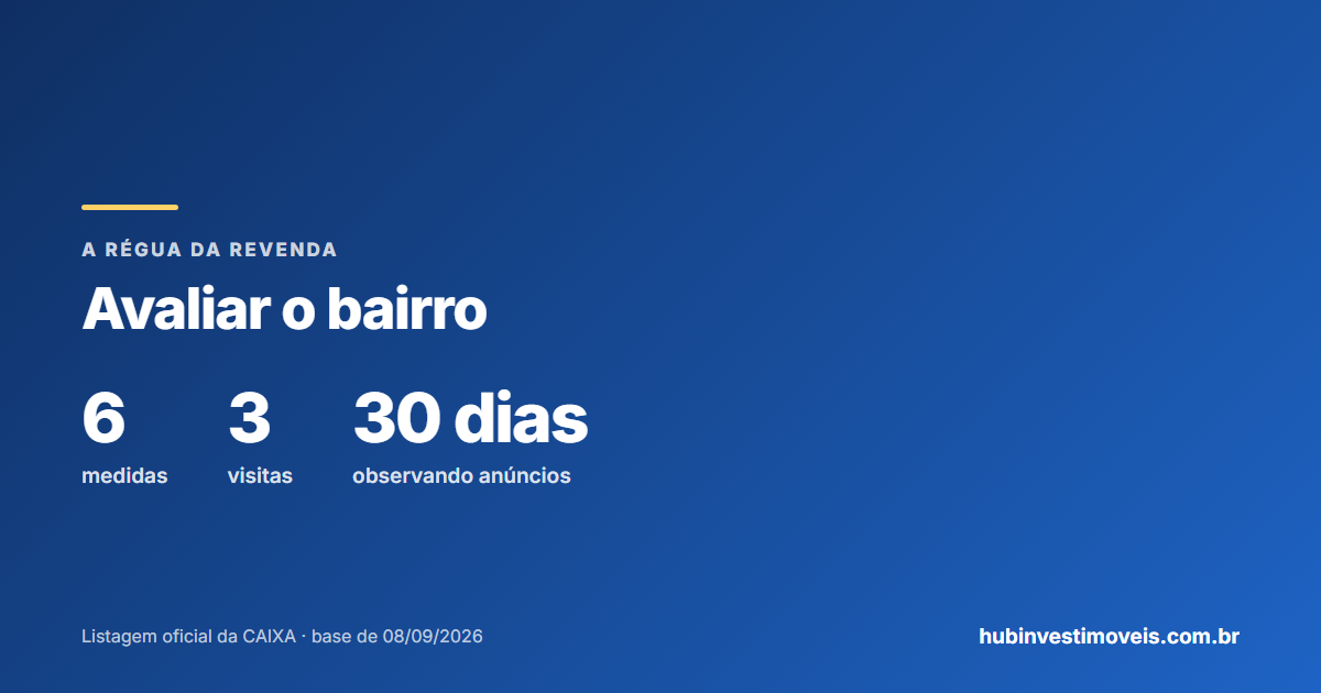 Como avaliar o bairro antes de comprar: a régua da revenda