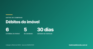 Débitos do imóvel antes de comprar: o que consultar e o que acompanha o imóvel