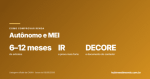 Financiamento imobiliário para autônomo e MEI: como comprovar renda (e ser aprovado)
