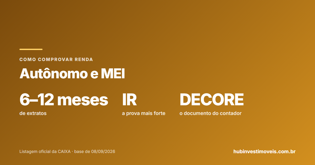 Financiamento para autônomo e MEI: como comprovar renda