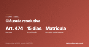 Cláusula resolutiva no contrato de compra e venda: o que é, como funciona e por que protege quem vende parcelado