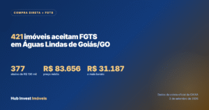 Imóveis da Caixa que aceitam FGTS em Águas Lindas de Goiás/GO: são 421