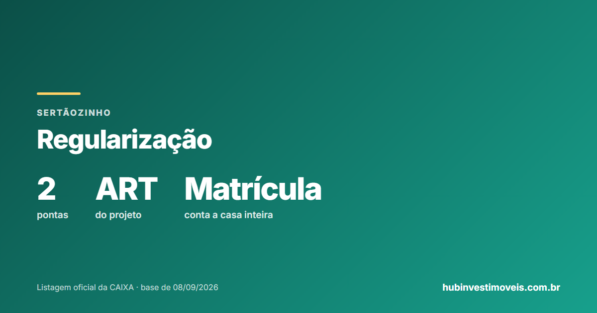 Regularização de imóvel em Sertãozinho: prefeitura e cartório