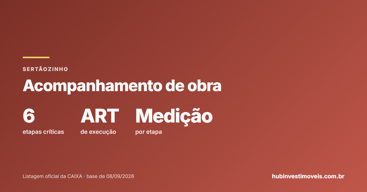 Acompanhamento de obra e reforma em Sertãozinho