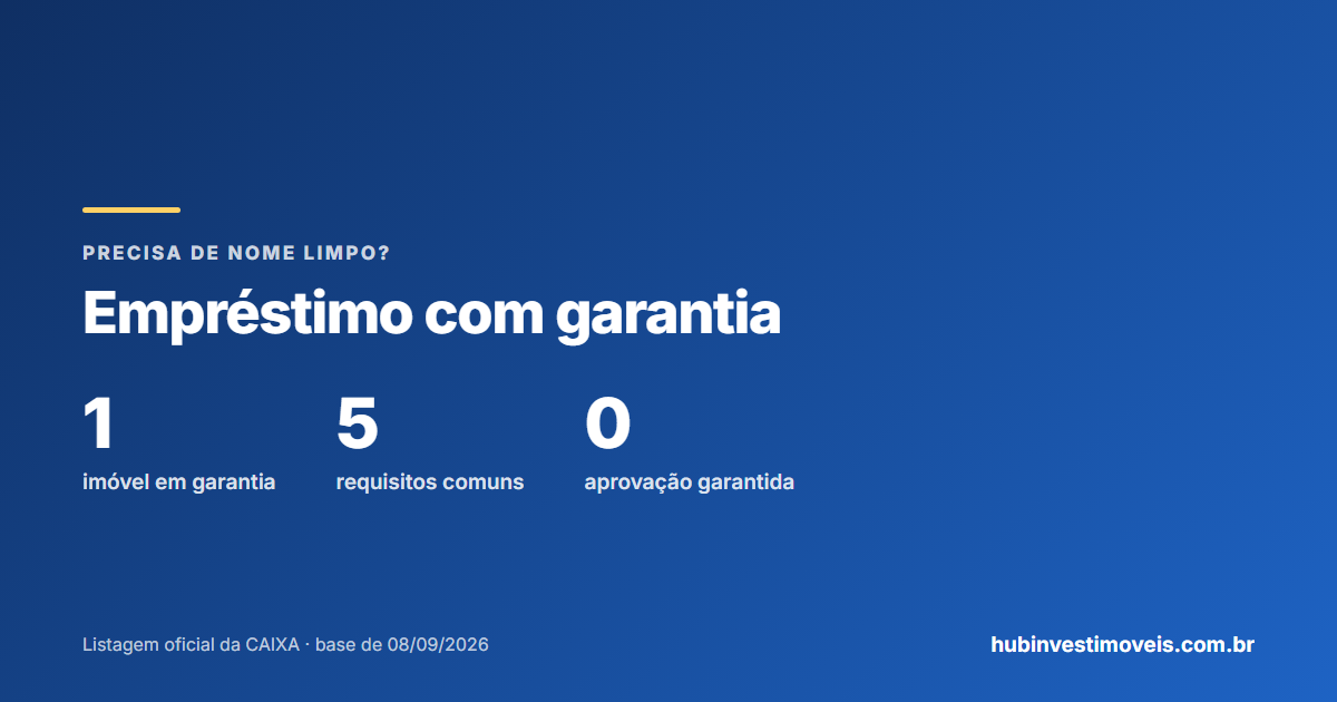 Empréstimo com garantia de imóvel: requisitos e análise de crédito