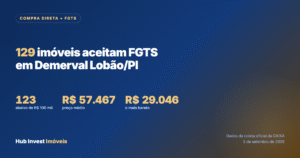 Imóveis da Caixa que aceitam FGTS em Demerval Lobão/PI: são 129