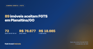 Imóveis da Caixa que aceitam FGTS em Planaltina/GO: são 89