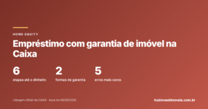 Empréstimo com garantia de imóvel na Caixa: como funciona, prazos e riscos