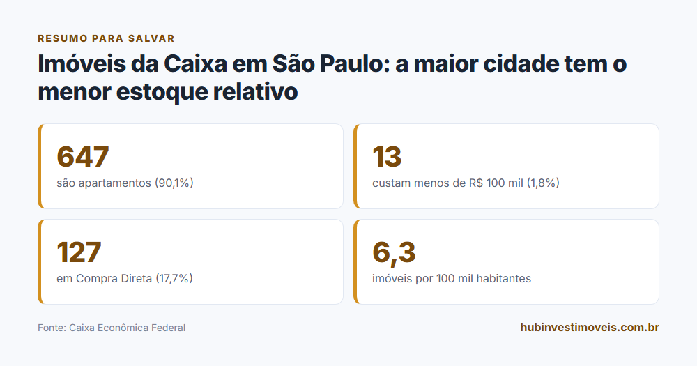 Cartão-resumo com os principais números do levantamento