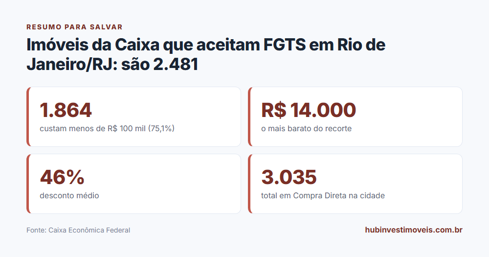 Cartão-resumo com os principais números do levantamento