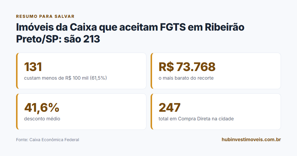 Cartão-resumo com os principais números do levantamento