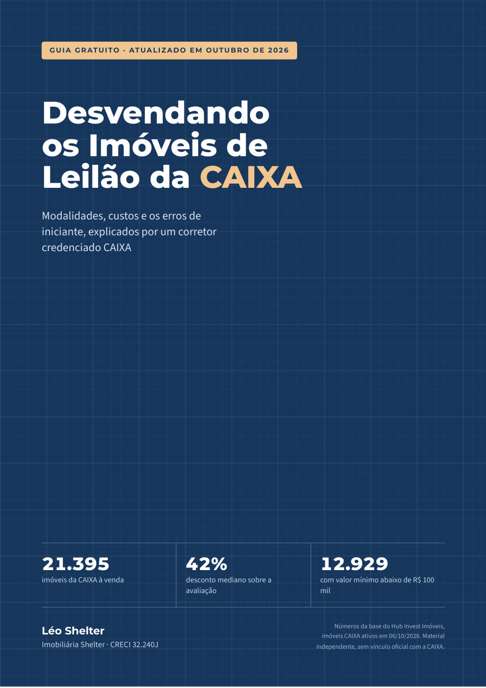 Capa do guia Desvendando os Imóveis de Leilão da CAIXA