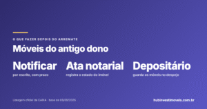 Arrematei e o antigo dono deixou móveis: o que posso fazer