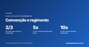 Convenção e regimento interno: o que ler antes de arrematar