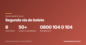 Segunda via do boleto do financiamento Caixa: app, site e WhatsApp